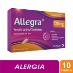 Allegra 120 mg Tableta Recubierta CAJA X 10 COM