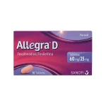 Allegra D 60 Mg/25 Mg Tableta Recubierta CAJA X 10 COM