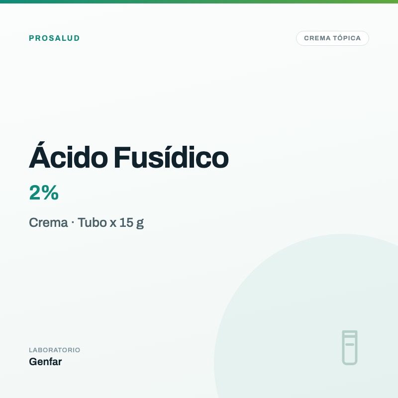 Ácido Fusídico Genfar 2% Crema Tubo x 15 g Ácido Fusídico Genfar 2% Crema Tubo x 15 g