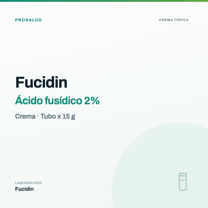 Fucidin Ácido Fusídico 2% Crema Tubo x 15 g Fucidin Ácido Fusídico 2% Crema Tubo x 15 g